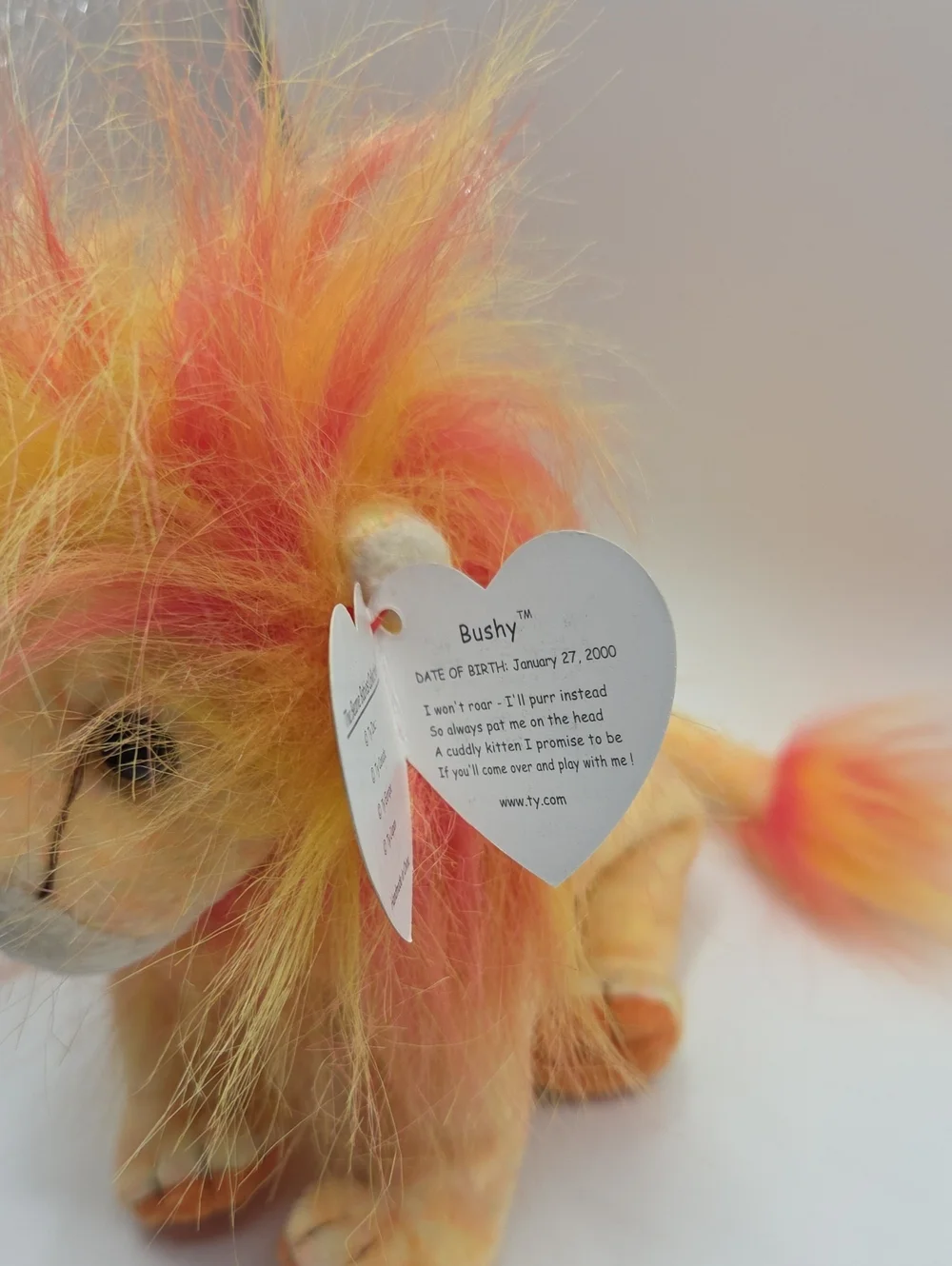 Beannie Babies  Lion with Orange Mane, Yellow Giraffe & Brown-White Puppy